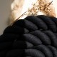 Katoen touw - zwart 40mm